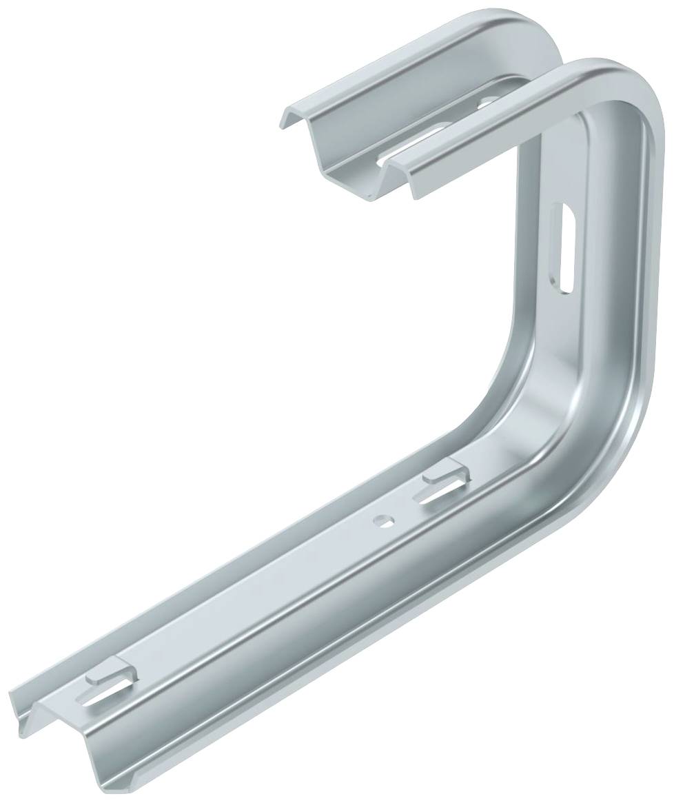 Metallwinkelhalterung, silberfarben, L-förmig, mit Befestigungslöchern, für industrielle oder bauliche Anwendungen geeignet.