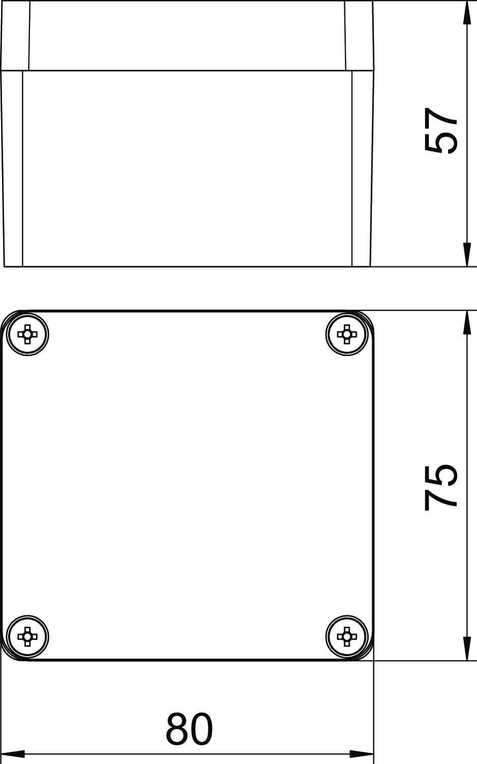 OBO Bettermann Mx 080705 CR3 Gehäuse 75 x 57 x 80 Aluminium 1St.