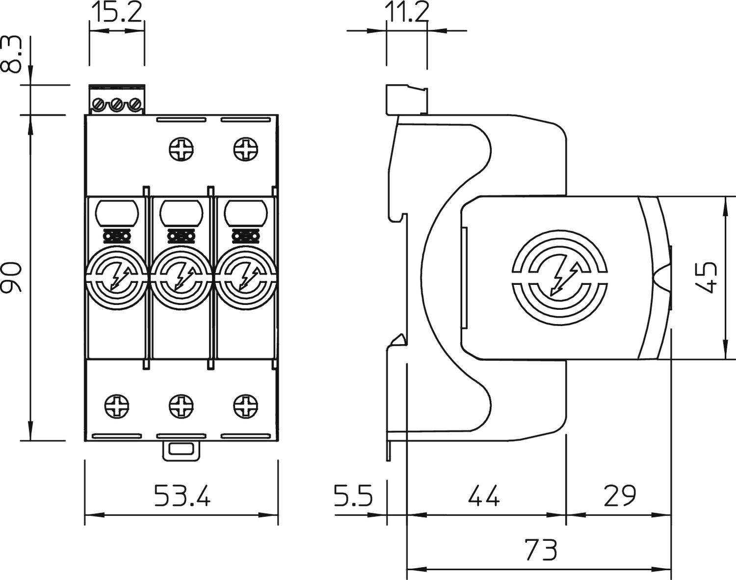 OBO Bettermann 5095283 V20-3+FS-280 Überspannungsableiter 20 kA 1St.