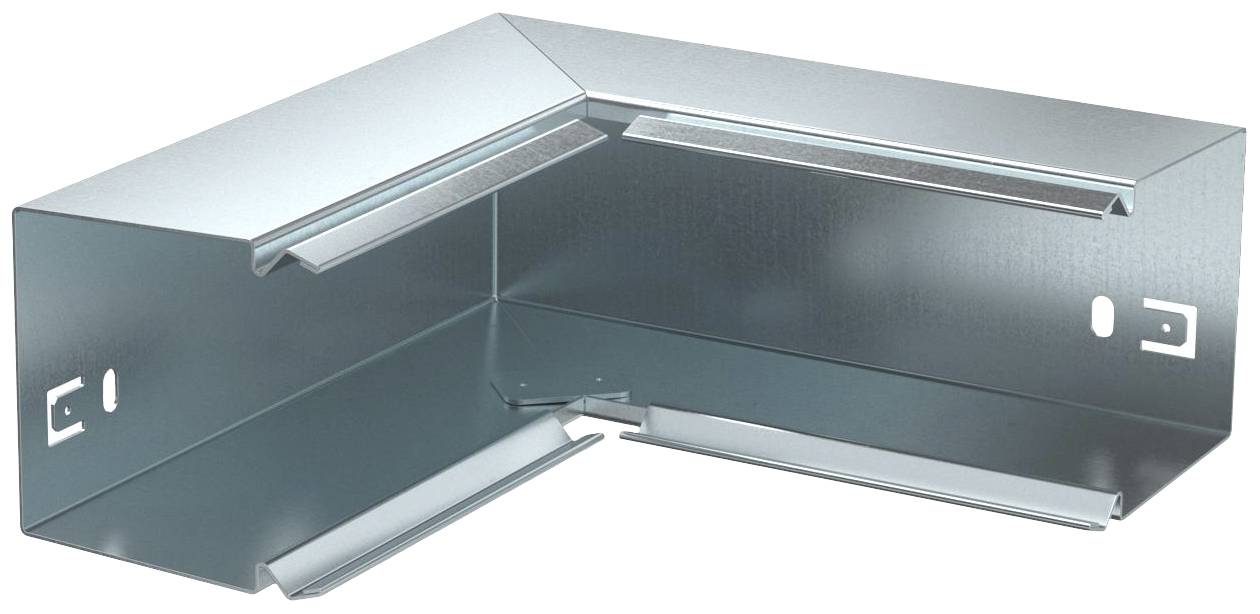 Ein silbernes L-förmiges Metallteil mit scharfen Kanten, wahrscheinlich ein Bauteil zur Verbindung oder Unterstützung in Konstruktionen.