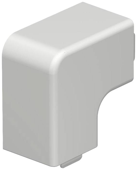 Grauer Kunststoffwinkel, der möglicherweise als Schutz- oder Verbindungselement im Bau oder in der Industrie verwendet wird.