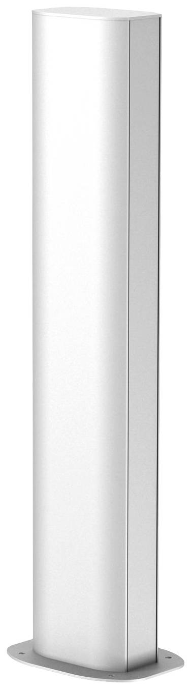 Weiße, schlanke Säule mit rechteckiger Basis, geeignet für Architektur oder Innenausstattung.