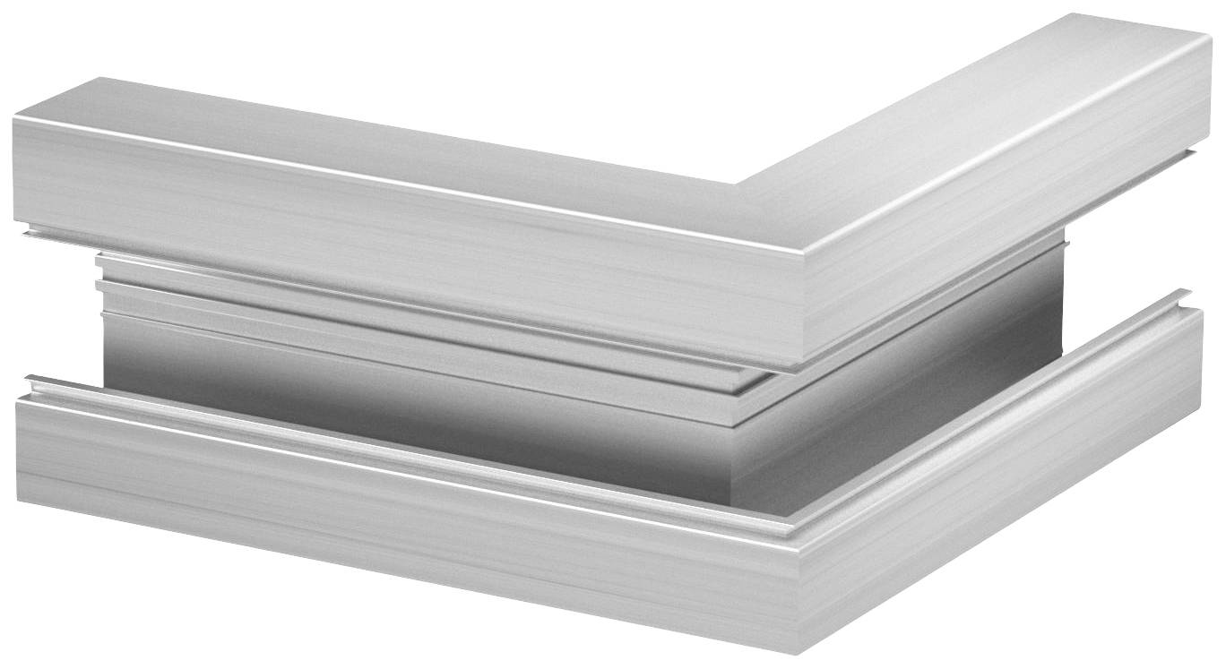Metallwinkelprofil in L-Form, aus Aluminium, silberfarben, zeigt moderne Konstruktionselemente.