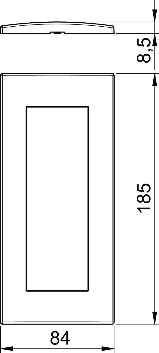 OBO Bettermann 6119374 Abdeckung (B x H x T) 185 x 84 x 8.5mm 1 St. Grau