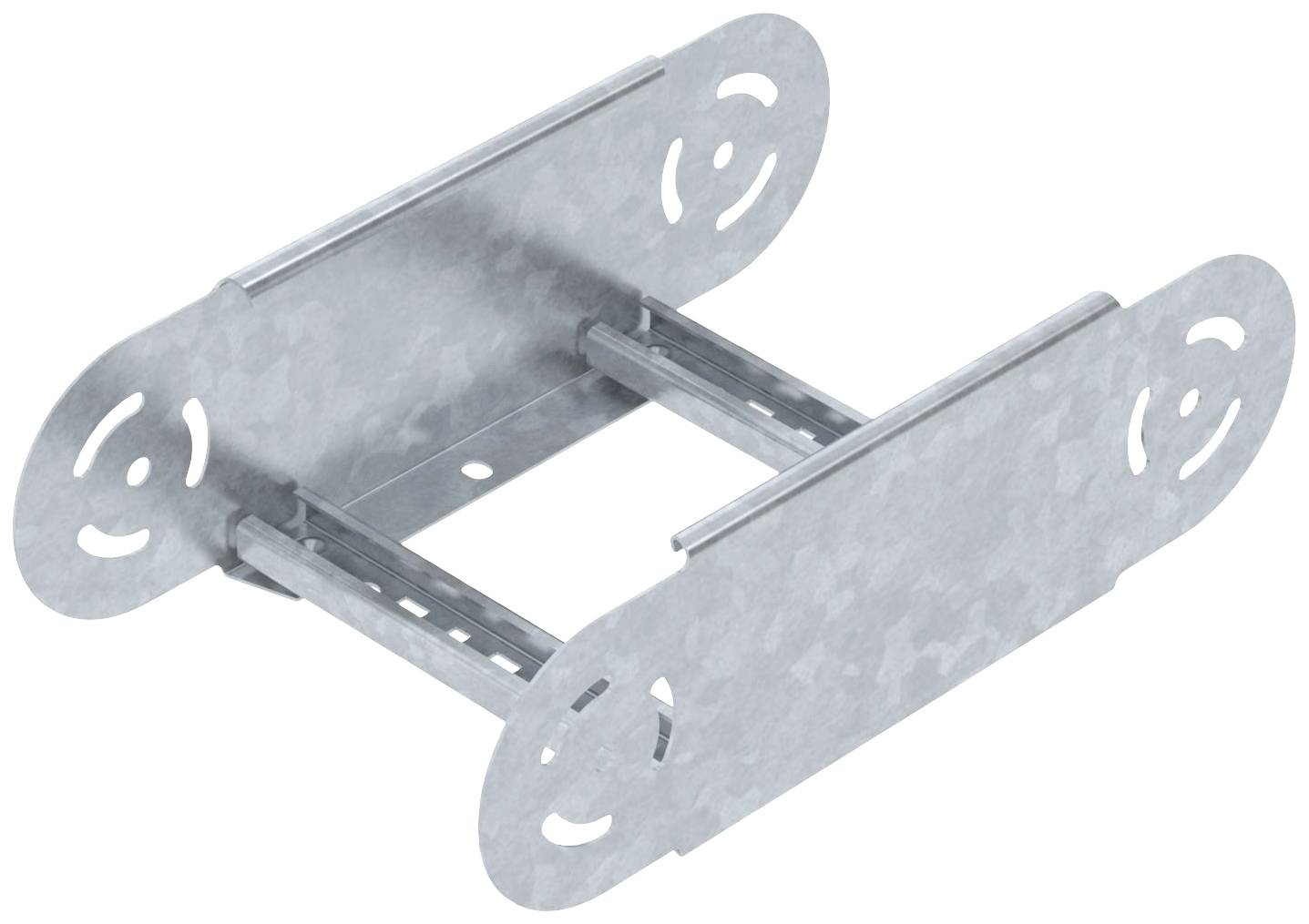 Ein verstellbarer Metallverbinder, vermutlich zur Unterstützung oder Befestigung von Konstruktionselementen, vor einem weißen Hintergrund.