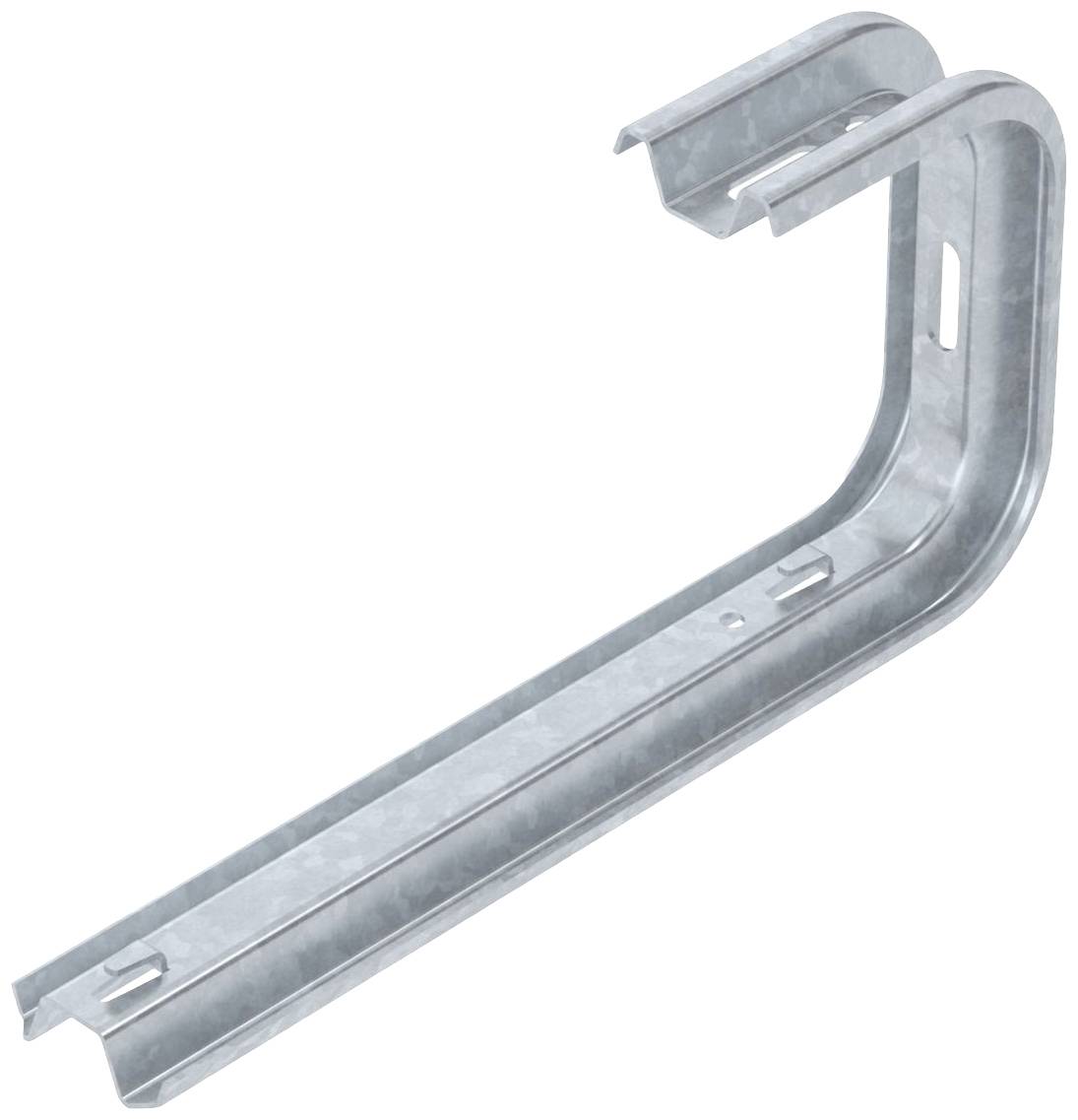 Metallhaken zur Montage an Wänden, geeignet für das Halten von Rohren oder Kabeln. Robust und in U-Form gebogen.