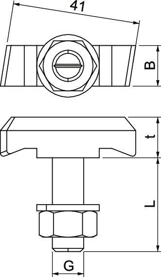 OBO Bettermann MS50HB M10x60 A4 1148272 Hakenkopfschraube 10mm 43.3mm Stahl nicht rostend 25St.