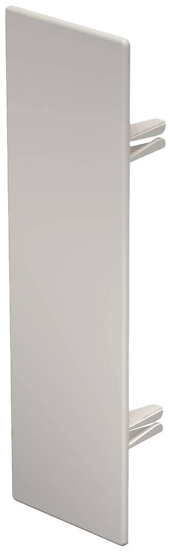 Weiße, rechteckige Kunststoffplatte mit Seitenklammern. Sie ist schmal und länglich, vermutlich ein Bauteil oder eine Abdeckleiste.