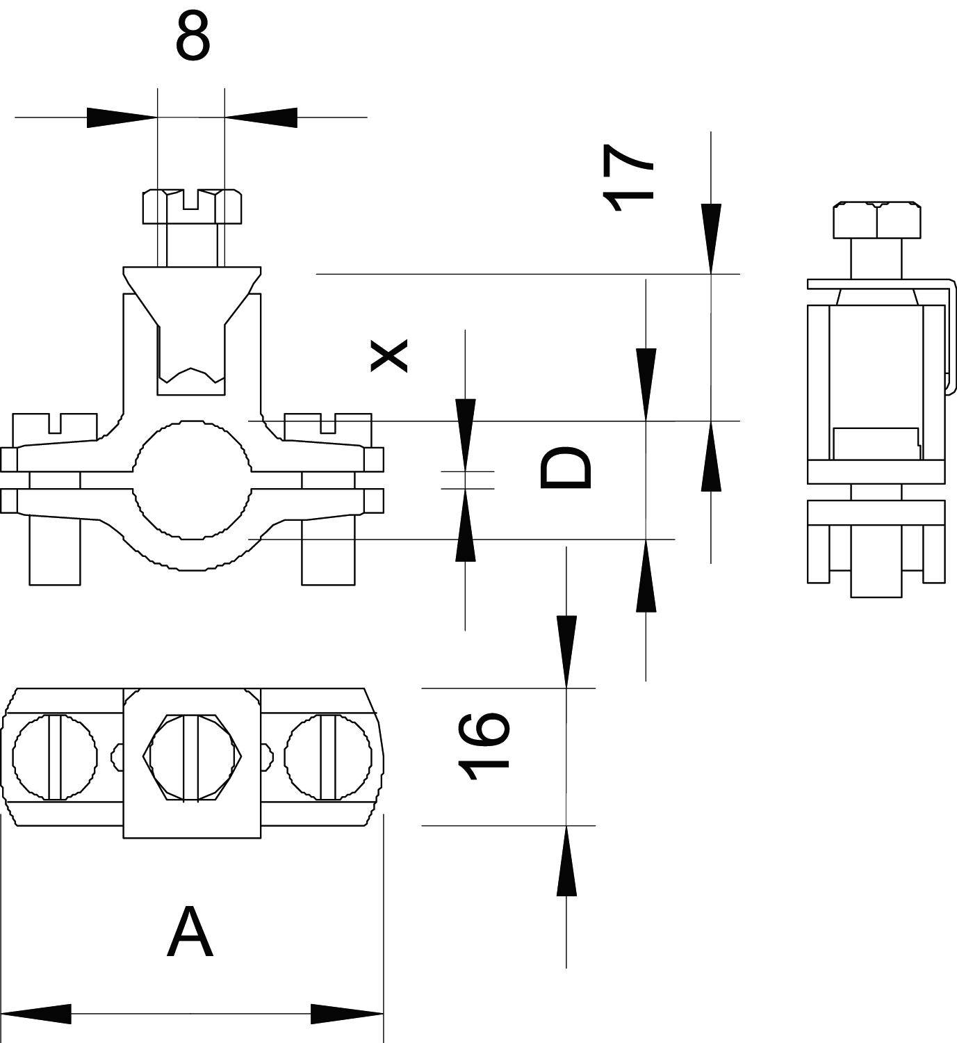 OBO Bettermann 5050170 950 Z 1 3/4 Erdung 10St.