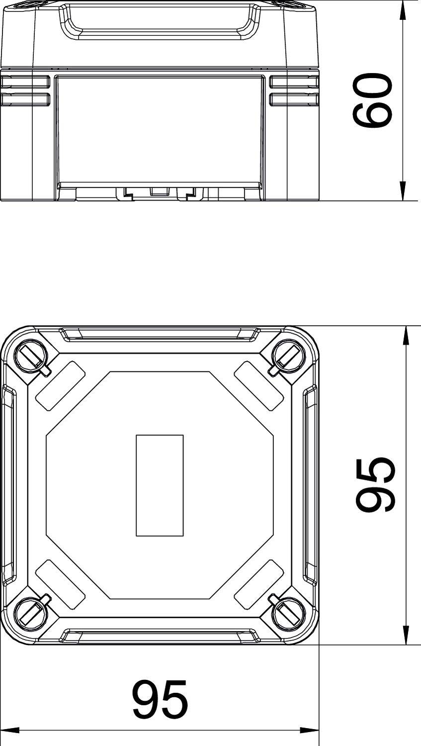 OBO Bettermann X01C SW Gehäuse 95 x 60 x 95 1St.