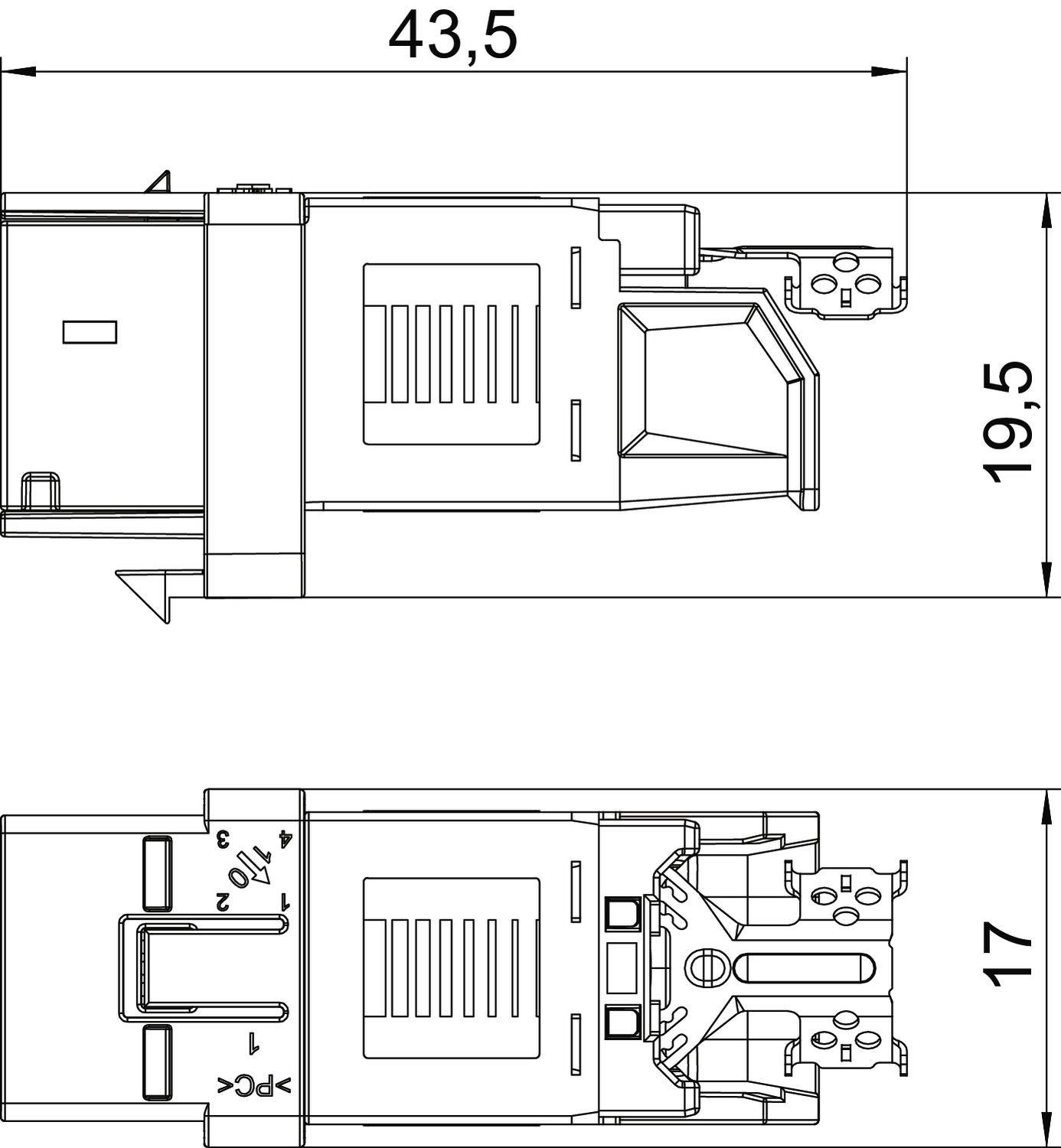 OBO Bettermann ASM-C6A RJ45-Einbaumodul CAT 6a