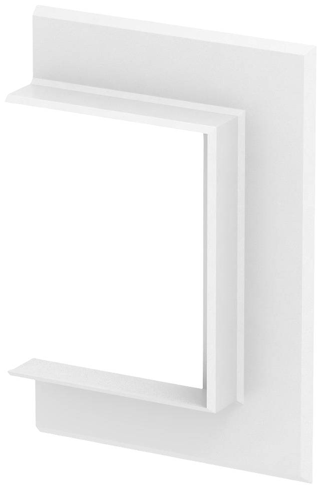 Ein schlichter, weißer Bilderrahmen in moderner, rechteckiger Form mit zwei abgesetzten Leisten. Ideal für minimalistische Dekoration.