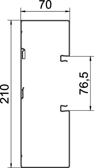 OBO Bettermann 6278000 Geräteeinbaukanal (L x B) 2000mm x 210mm 1 St. Reinweiß