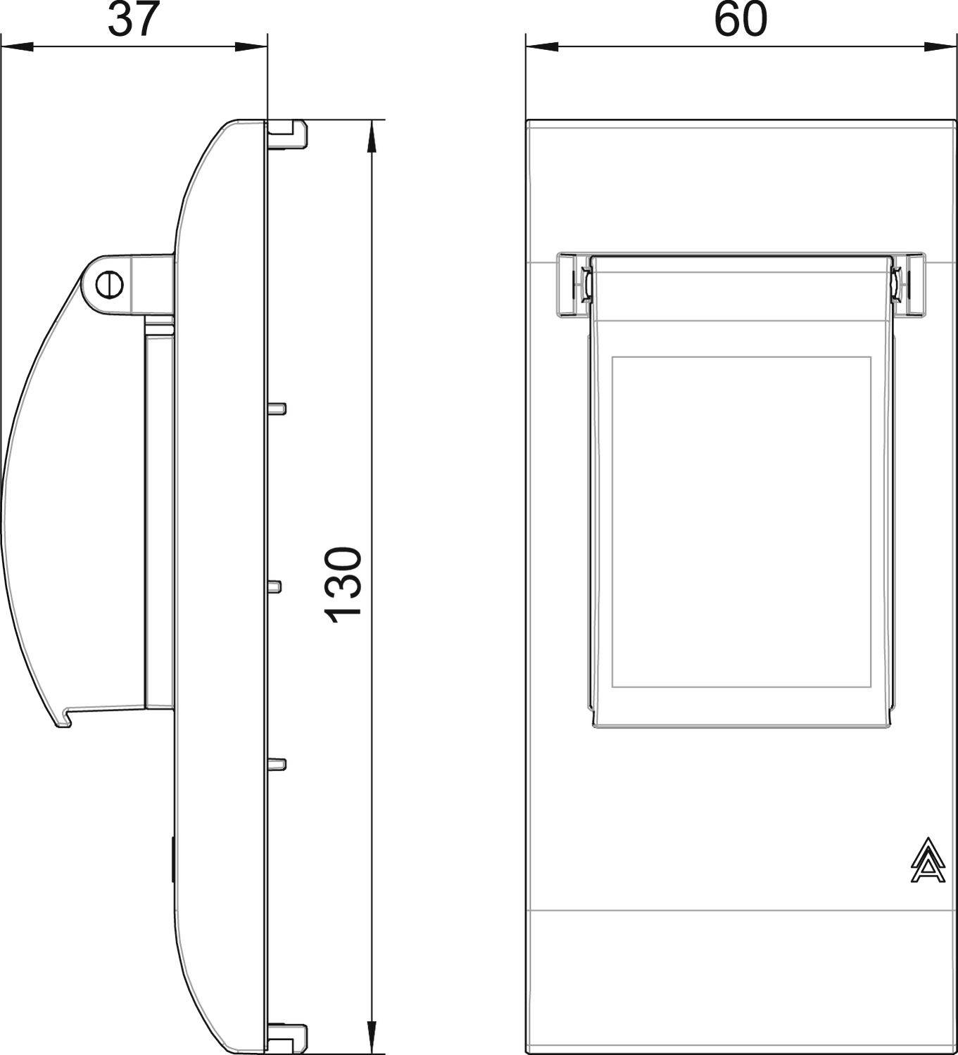 OBO Bettermann 6109932 Geräteeinbaukanal Abdeckrahmen (B x H) 60mm x 130mm 1 St. Weiß