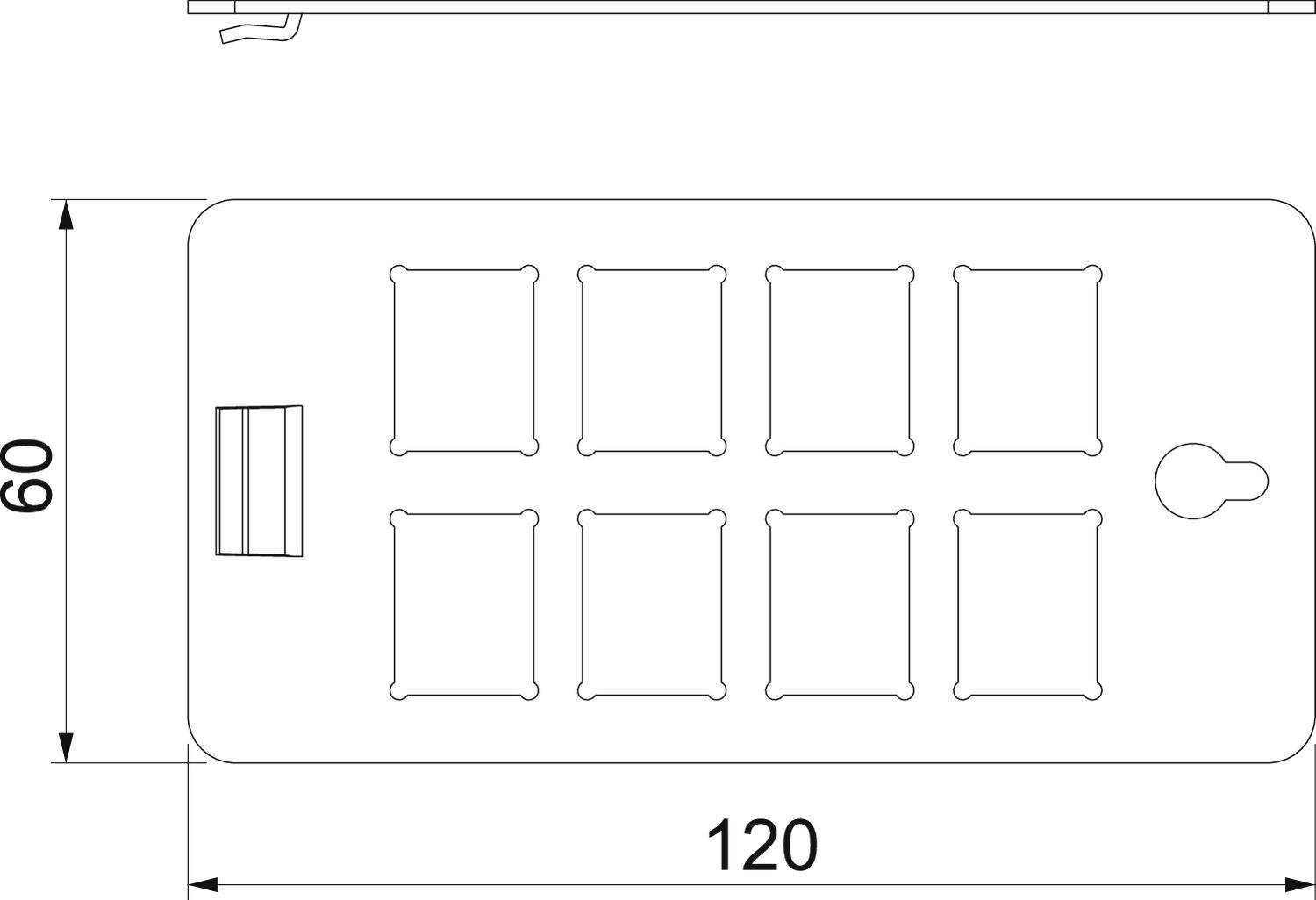 OBO Bettermann CP45-TP 8C RJ45-Modulträger