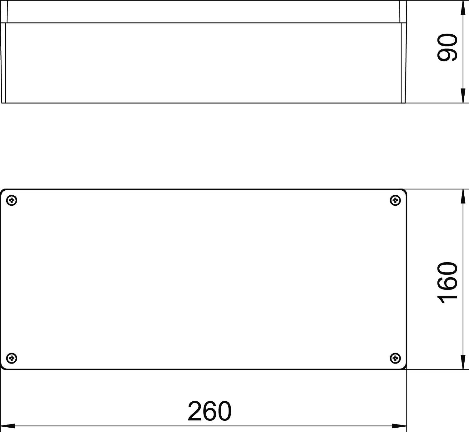 OBO Bettermann Mx 361609 SGR Gehäuse 160 x 90 x 360 Aluminium 1St.