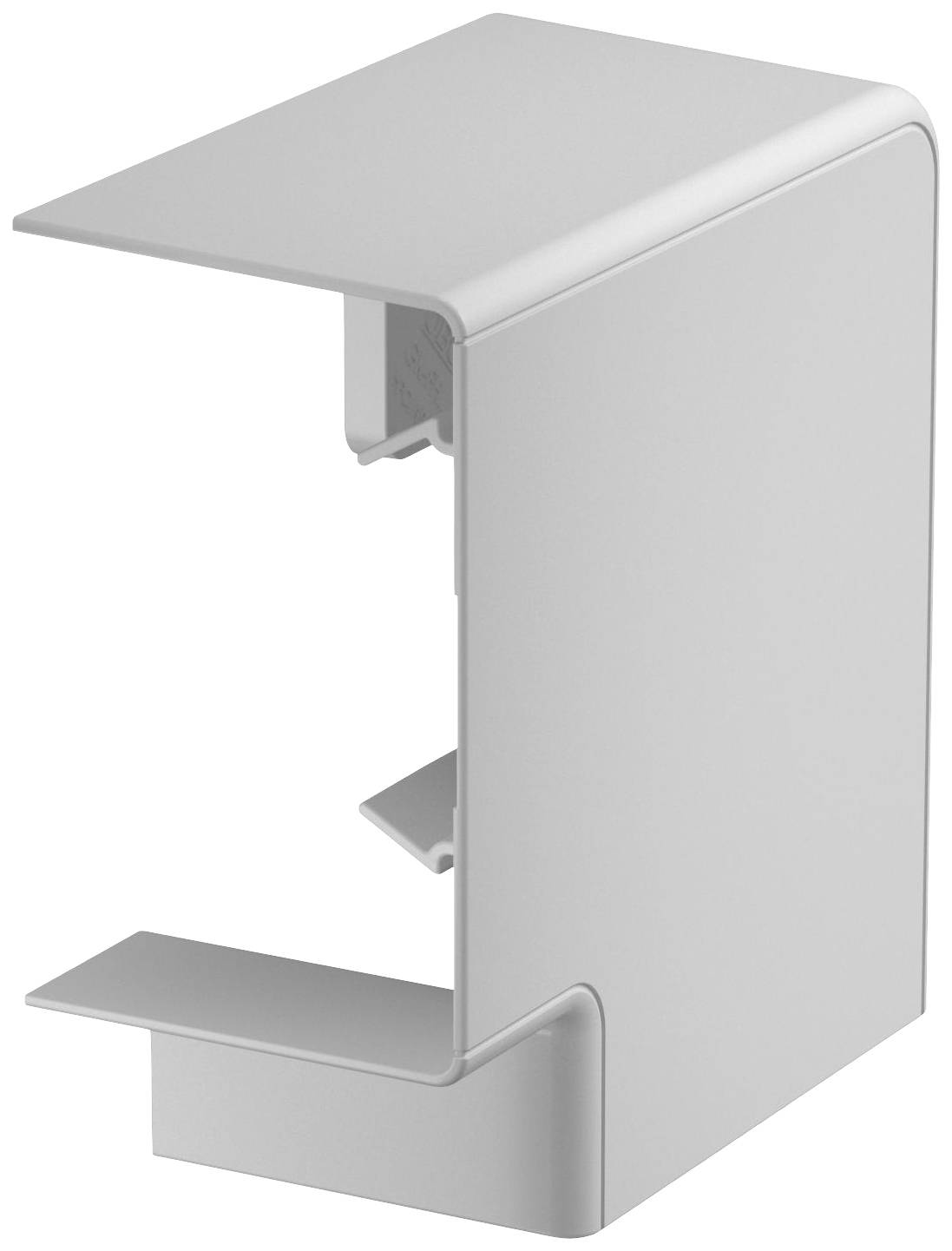 Metallclip in L-Form, silberfarben, zur Befestigung oder Abdeckung.