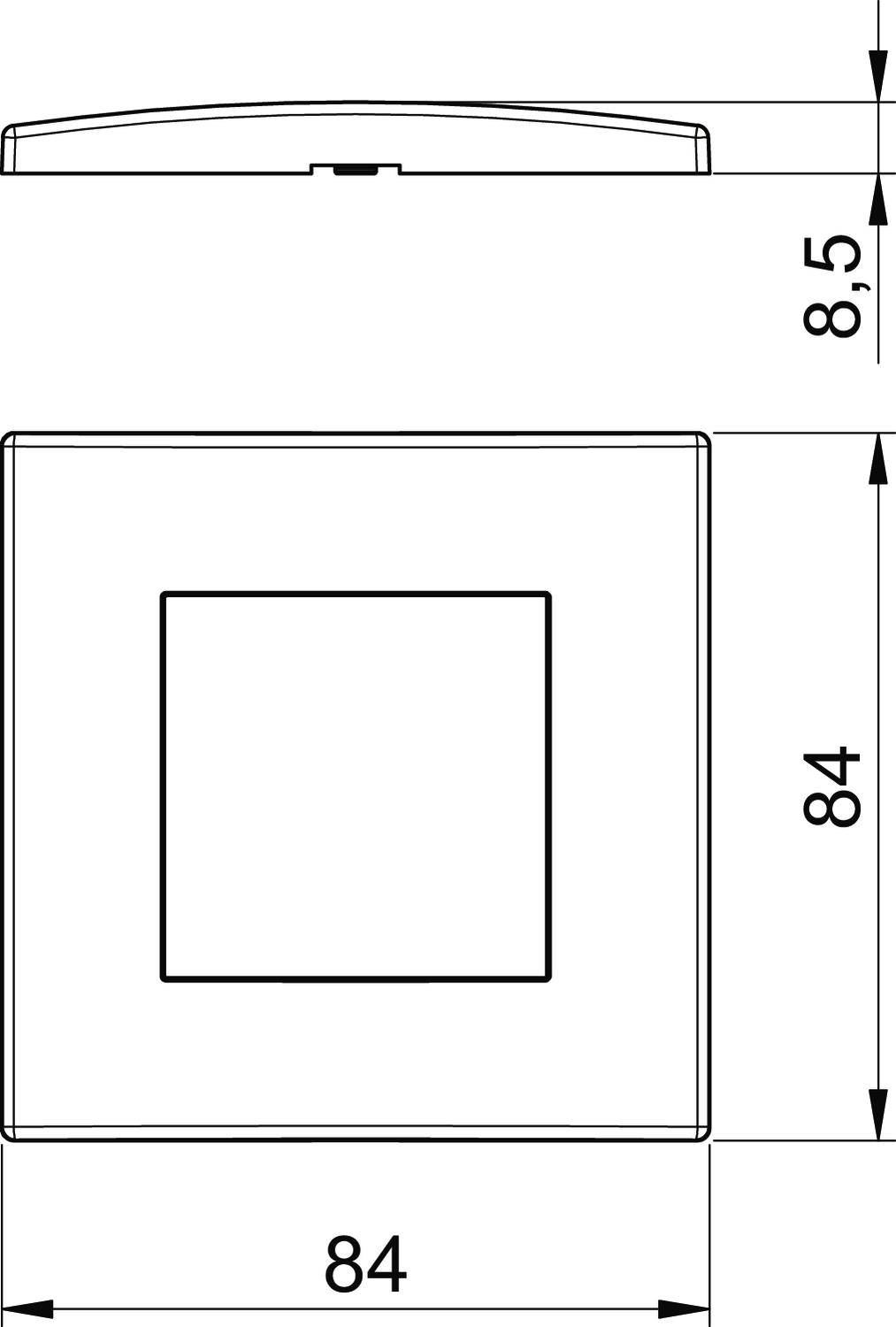 OBO Bettermann 6119326 Abdeckung (B x H x T) 84 x 84 x 8.5mm 1St.