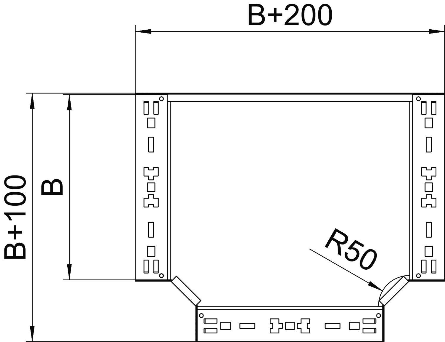 OBO Bettermann 6042018 T-Stück (B x H) 400mm x 110mm 1St.