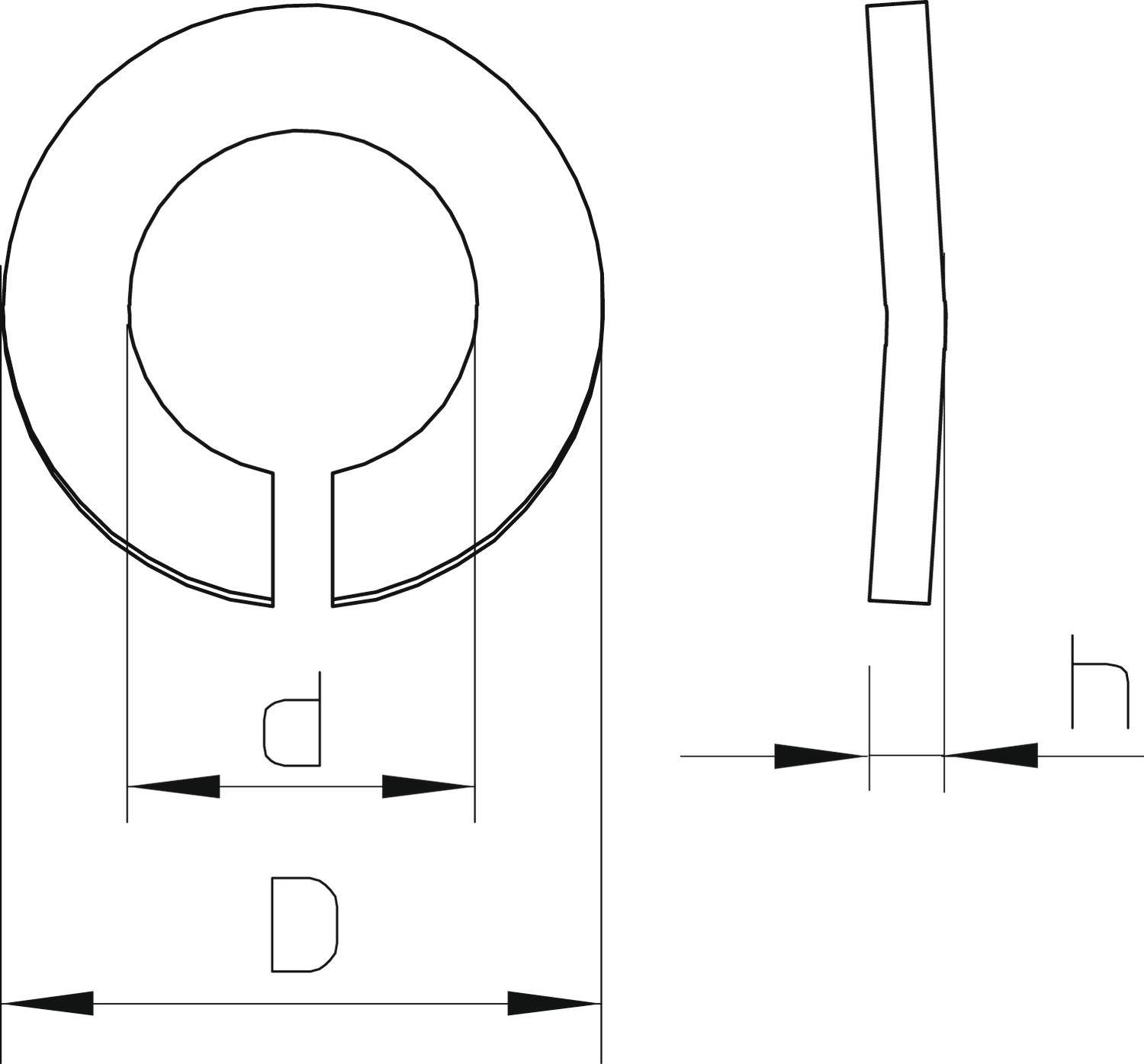 OBO Bettermann Federring 10.5mm 18.1mm Stahl 100 St. DIN 128A M10G 3405109