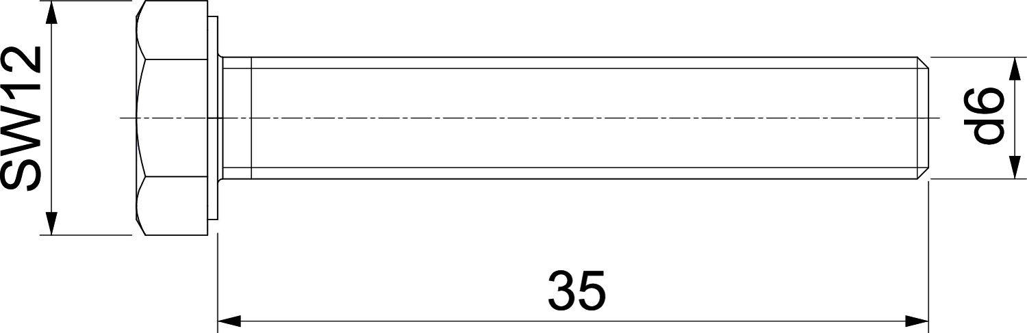 OBO Bettermann DIN933 M6x35 V4A 3156021 Sechskantschraube 6mm 35mm Stahl nicht rostend 100St.