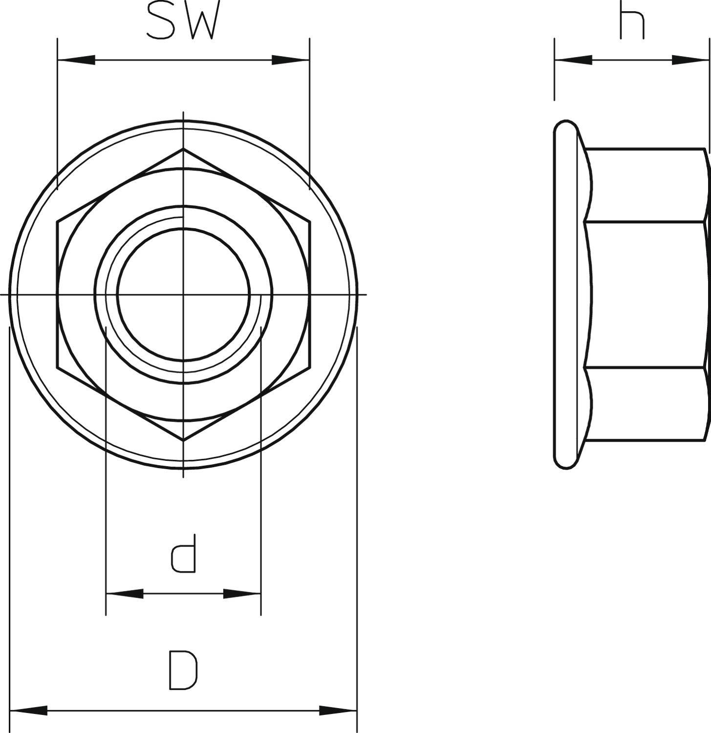 OBO Bettermann DIN 6923 M8 VA 3156120 Sechskantmuttern 8mm Stahl nicht rostend 100St.