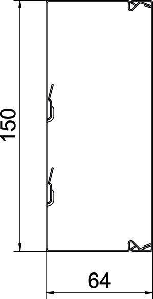 OBO Bettermann 6247148 Kabelkanal (L x B x H) 2000 x 150 x 60mm 1 St. Natur