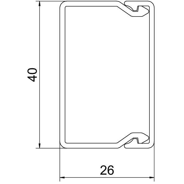 OBO Bettermann 6191061 Kabelkanal (L x B x H) 2000 x 40 x 25mm 1 St. Reinweiß