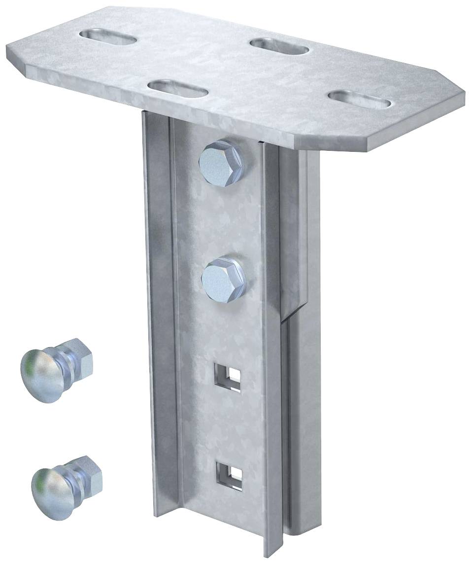 Metallwinkelbeschlag mit drei sichtbaren Schrauben. Zwei weitere Schrauben sind separat abgebildet. Der Beschlag ist galvanisiert.