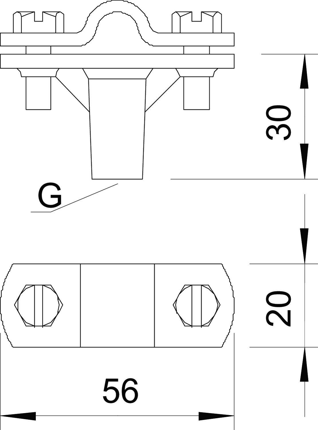 OBO Bettermann 5229839 168 DIN-K-M8 Zn,G Montagezubehör 20St.