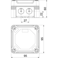 OBO Bettermann 2005050 Abzweigdose (L x B) 95mm x 95mm 1St. OBO Bettermann 2005050 Abzweigdose (L x B) 95mm x 95mm 1St.