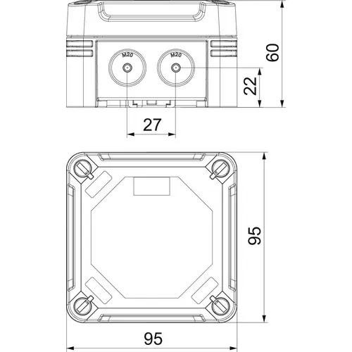 OBO Bettermann 2005050 Abzweigdose (L x B) 95mm x 95mm 1St. OBO Bettermann 2005050 Abzweigdose (L x B) 95mm x 95mm 1St.
