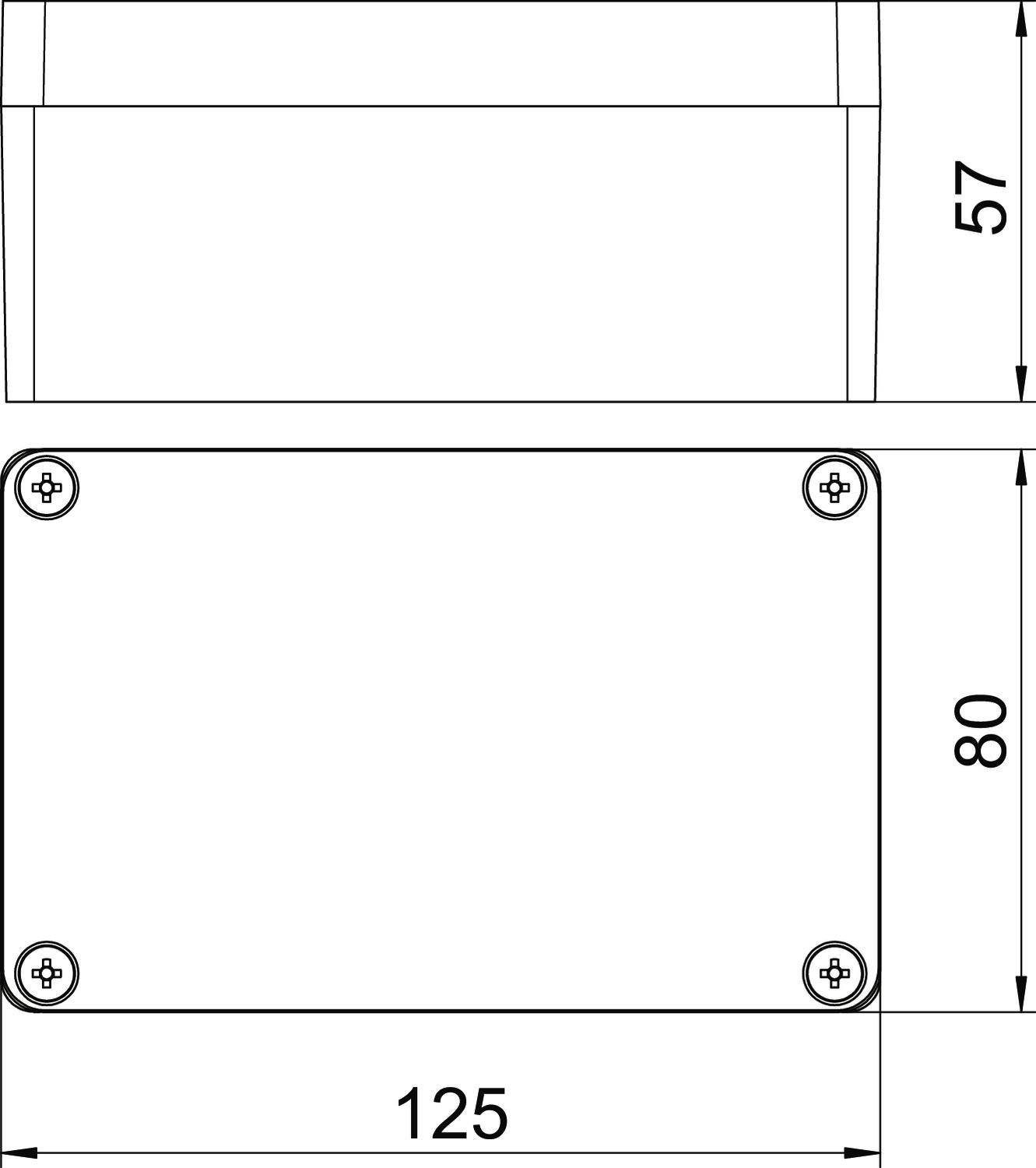 OBO Bettermann Mx 120805 CR3 Gehäuse 80 x 57 x 125 Aluminium 1St.