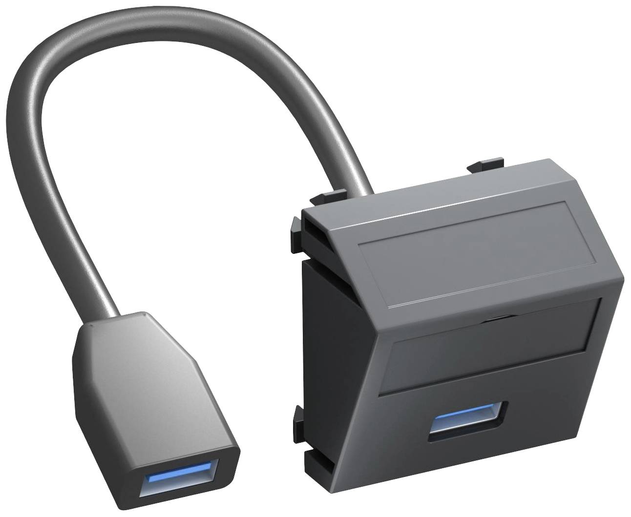 'USB 3.0 Adapter' mit einem kurzen Kabel und zwei Anschlüssen, einer für USB-Anschluss und einer für eine spezifische Geräteverbindung.