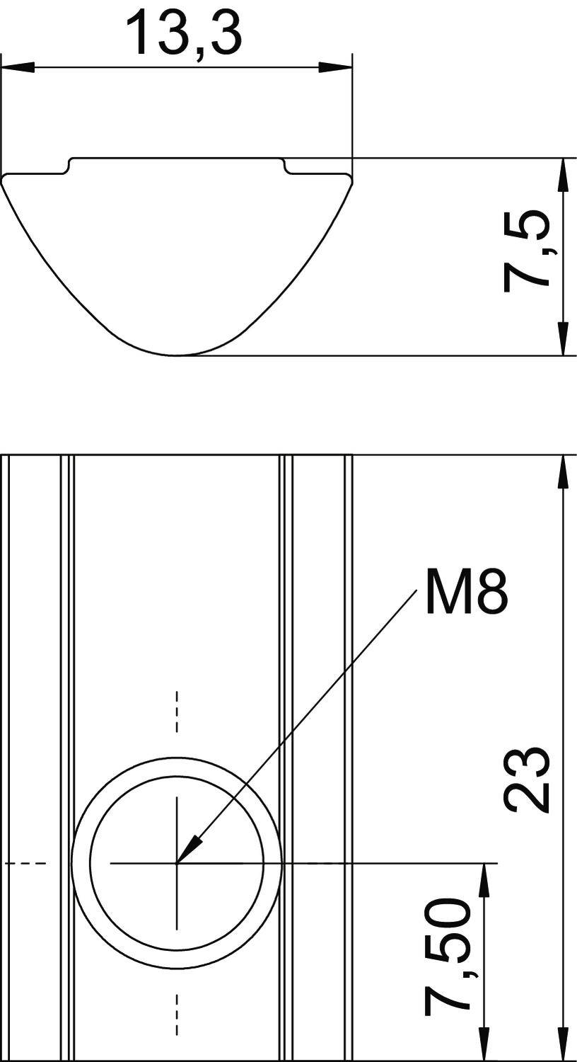 OBO Bettermann NS8 ST 6290499 Nutenstein 8mm Stahl verzinkt