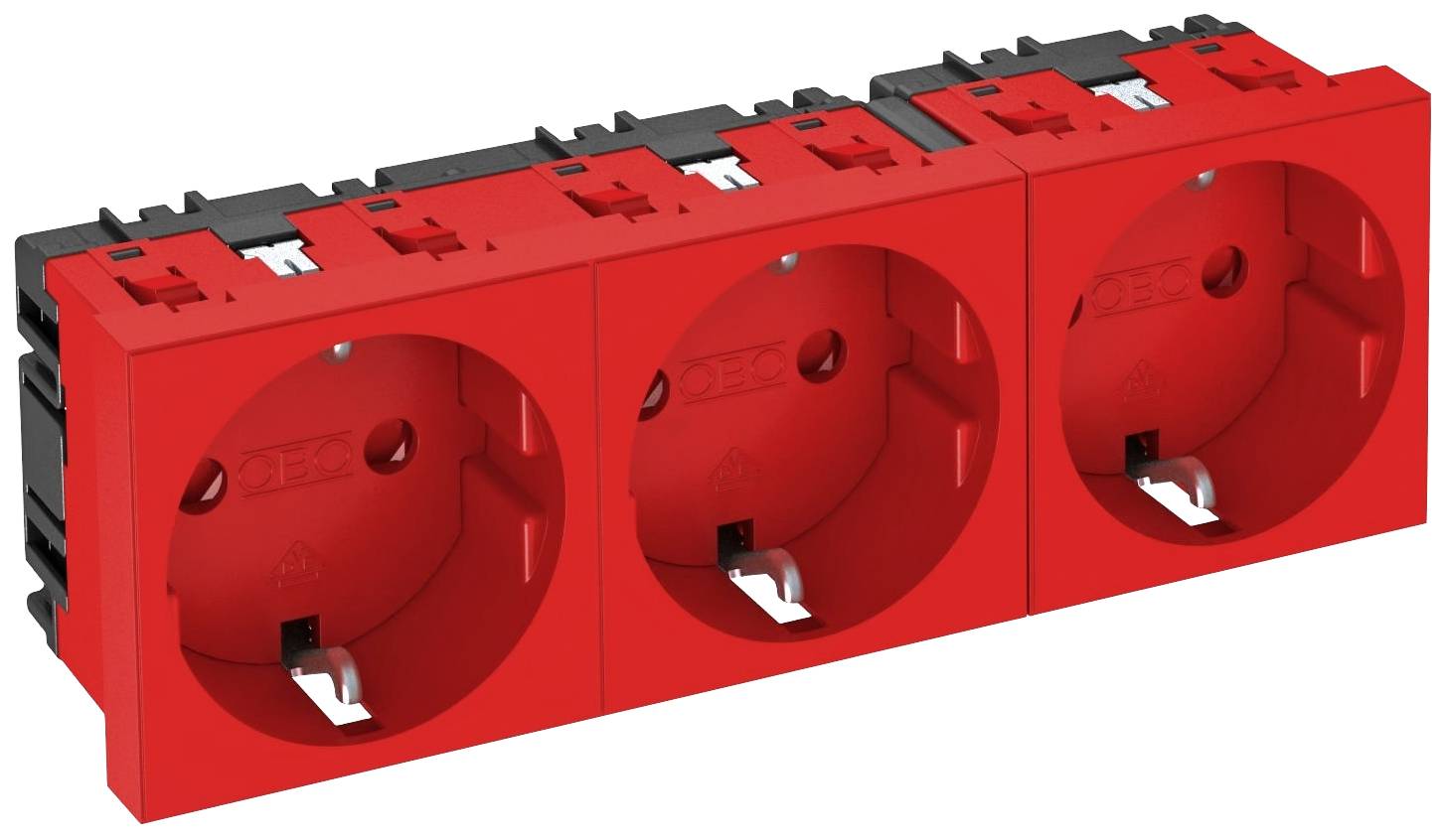 OBO Bettermann 6120048 Geräteeinsatz Steckdose (B x H x T) 135 x 45 x 42 mm 1 St. Rot