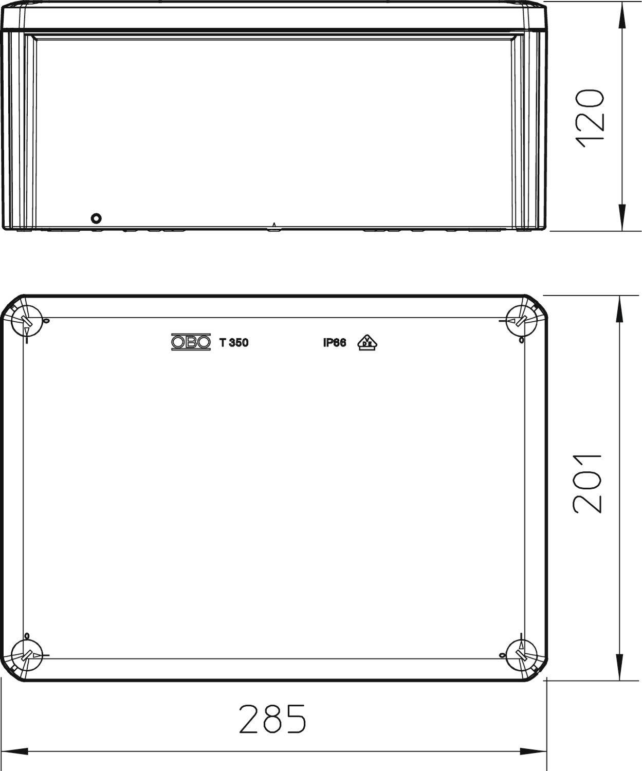 OBO Bettermann 2007303 Abzweigdose (L x B) 285mm x 201mm 1St.