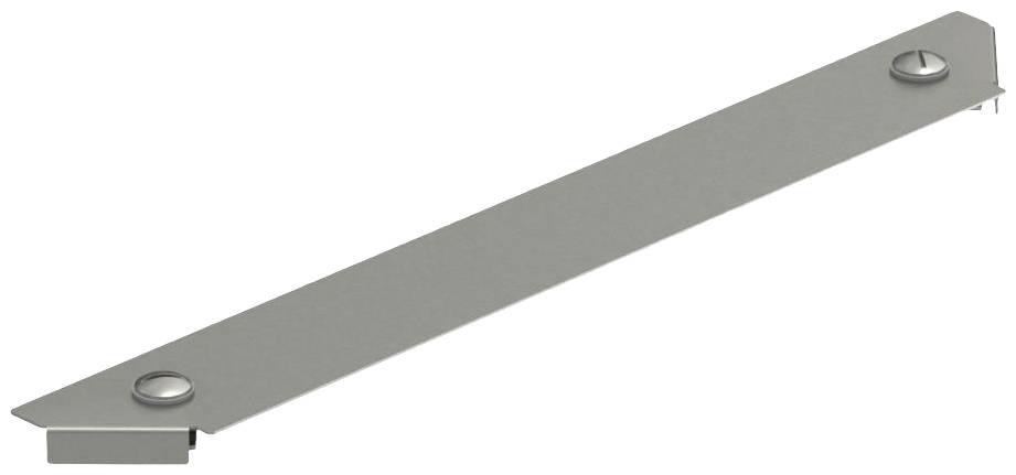 Metallwinkel mit zwei Bolzen, vermutlich zur Befestigung an einer Oberfläche.