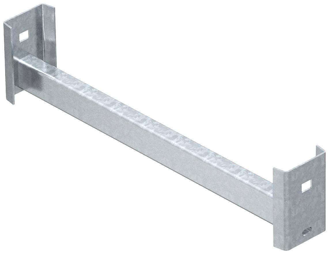 Metallischer Querträger, rechteckige Form, an beiden Enden L-förmig gebogen, für industrielle Anwendungen oder Konstruktionen.