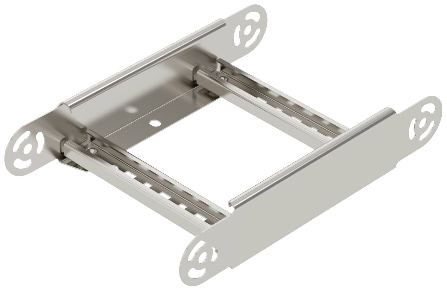 Metallhalterung mit Schiebemechanismus, geeignet zur Befestigung von Komponenten in elektronischen Geräten.
