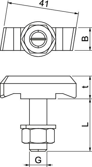 OBO Bettermann MS50HB M12x30 A4 1148276 Hakenkopfschraube 12mm 43.3mm Stahl nicht rostend 50St.