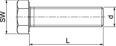 OBO Bettermann DIN 933 M10x45VA 3156040 Sechskantschraube 10mm 45mm Stahl nicht rostend 50St.