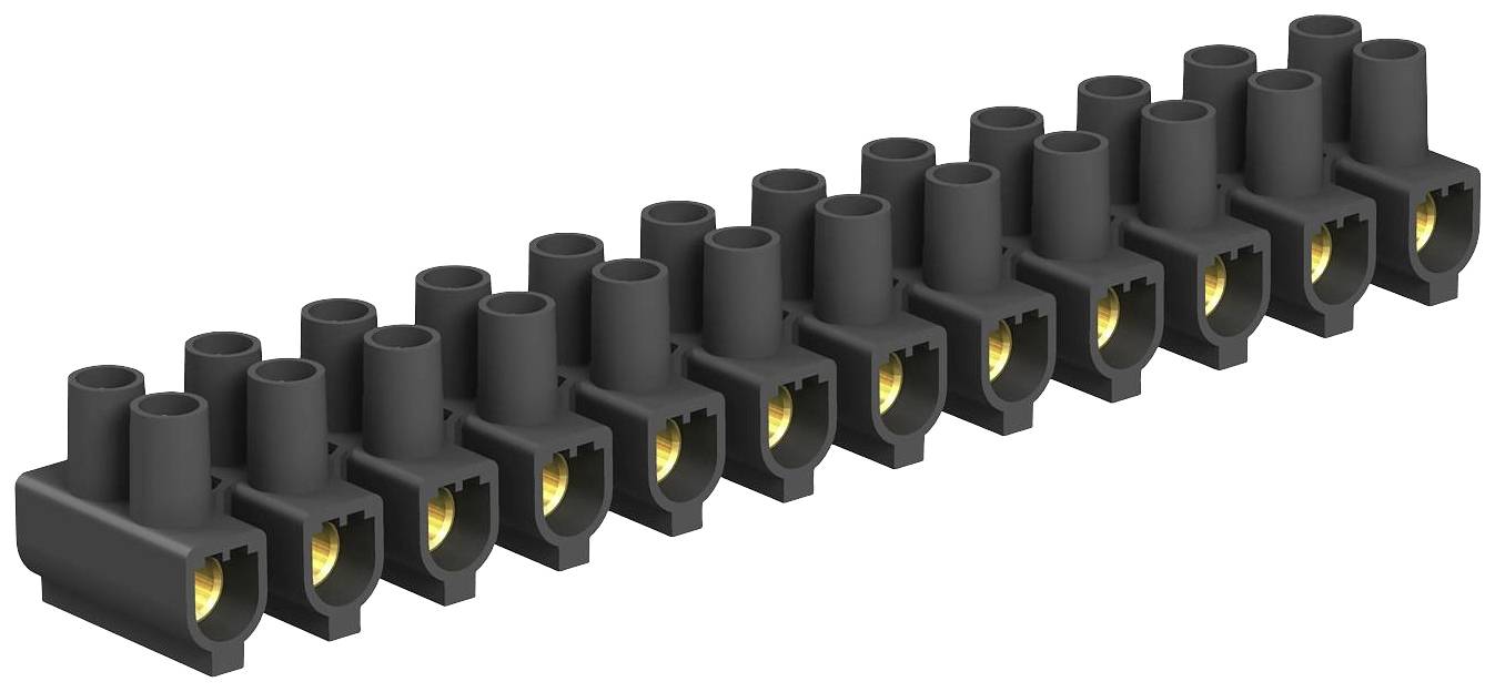 OBO Bettermann 2056585 79 CE SW Reihenlüsterklemme flexibel: 25-25mm² starr: - Polzahl: 12 10 St. Schwarz