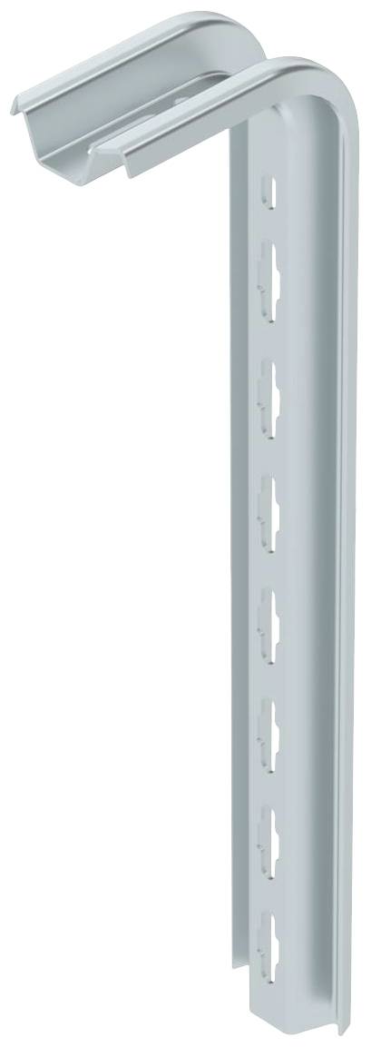 Metallwinkel für Regalbefestigung mit mehreren Schlitzen zum Verschrauben.