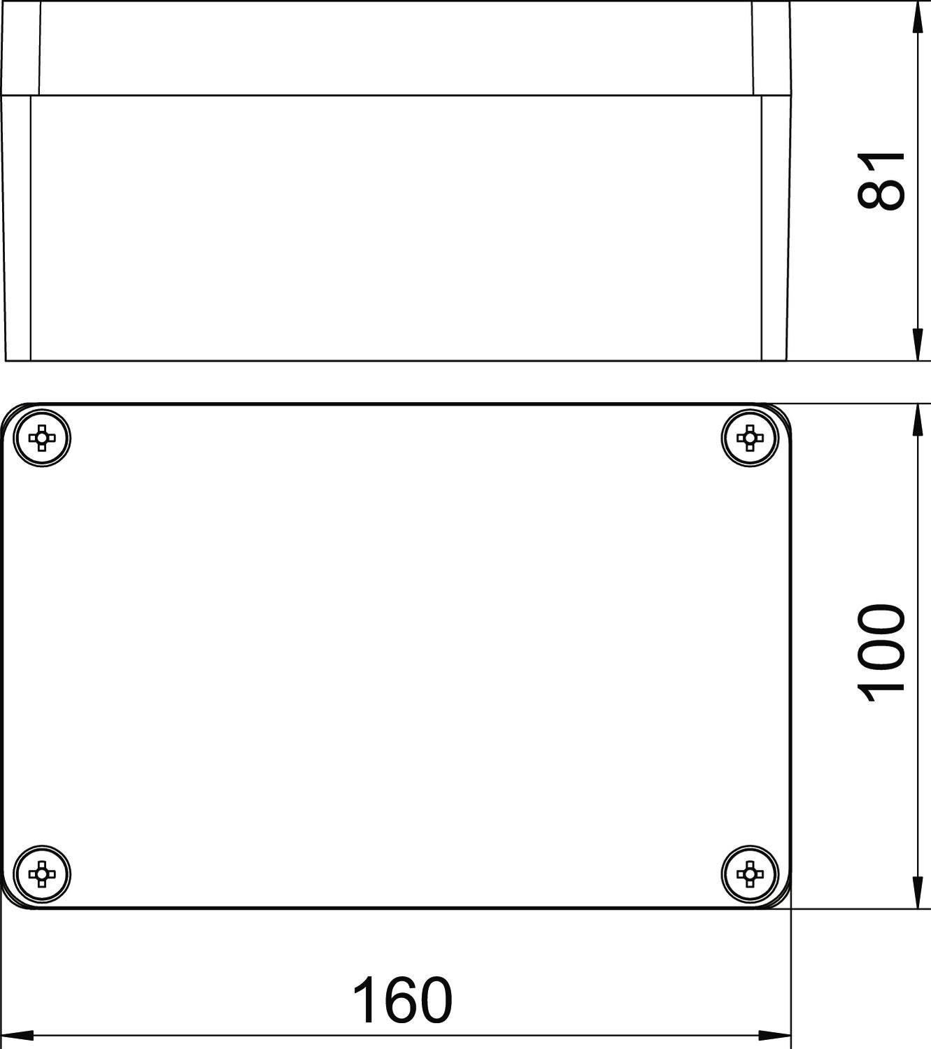 OBO Bettermann Mx 161008 CR3 Gehäuse 100 x 81 x 160 Aluminium 1St.