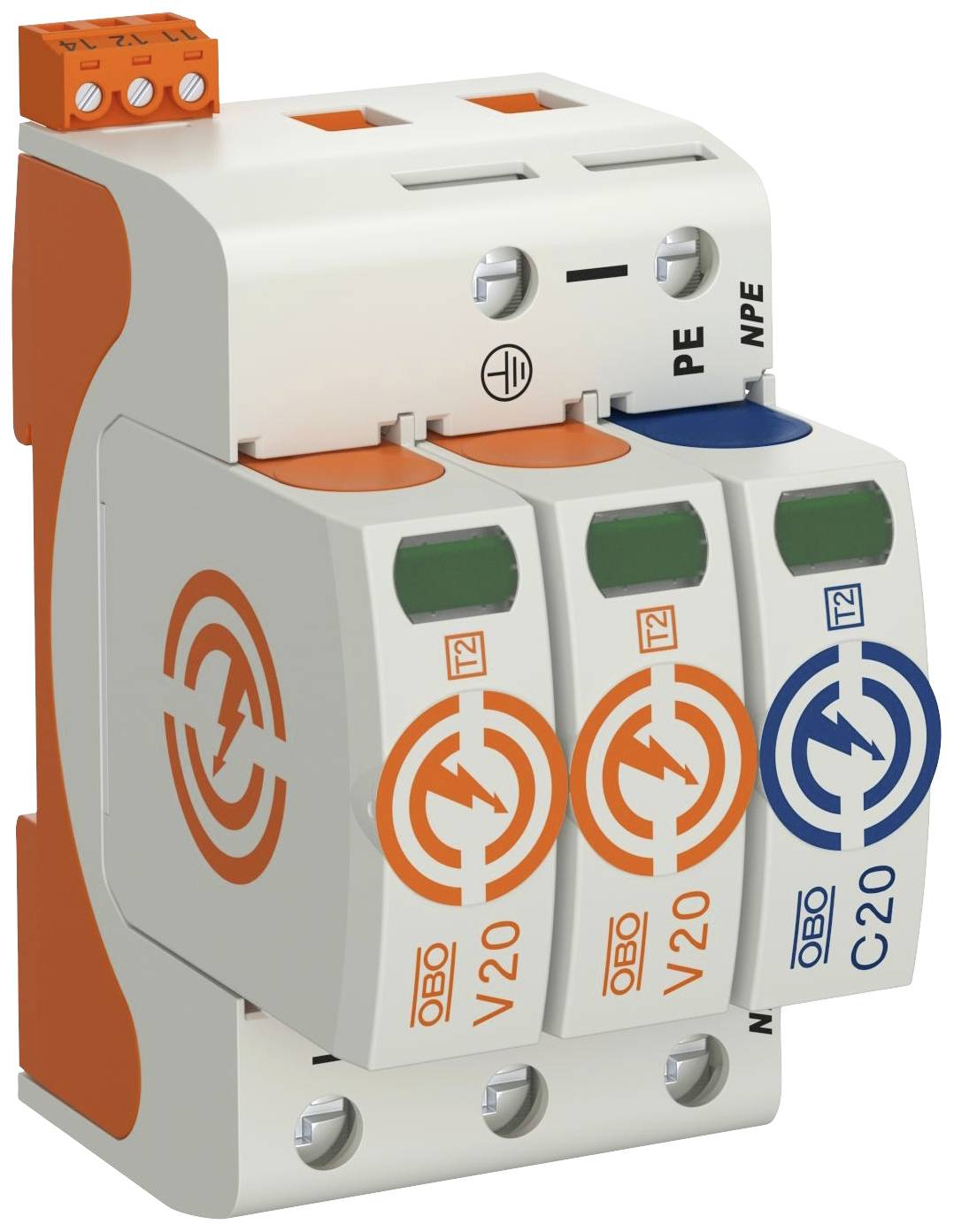 OBO Bettermann 5095332 V20-2+NPE+FS-280 Überspannungsableiter 20 kA 1St.