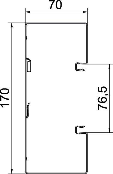 OBO Bettermann 6277600 Geräteeinbaukanal (L x B) 2000mm x 170mm 1 St. Reinweiß