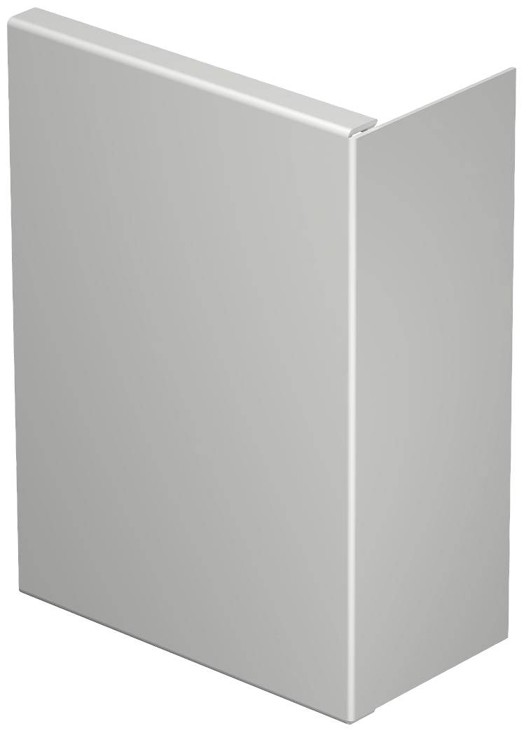 Ein silberner Metallwinkel, möglicherweise ein Bauelement, mit einer glatten Oberfläche, das rechtwinklig gefaltet ist.