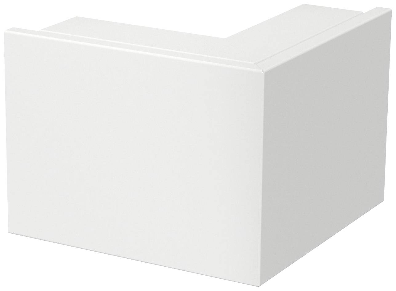 Weiße, L-förmige Seitenwand für eine Kücheninsel, schlicht und modern gestaltet.