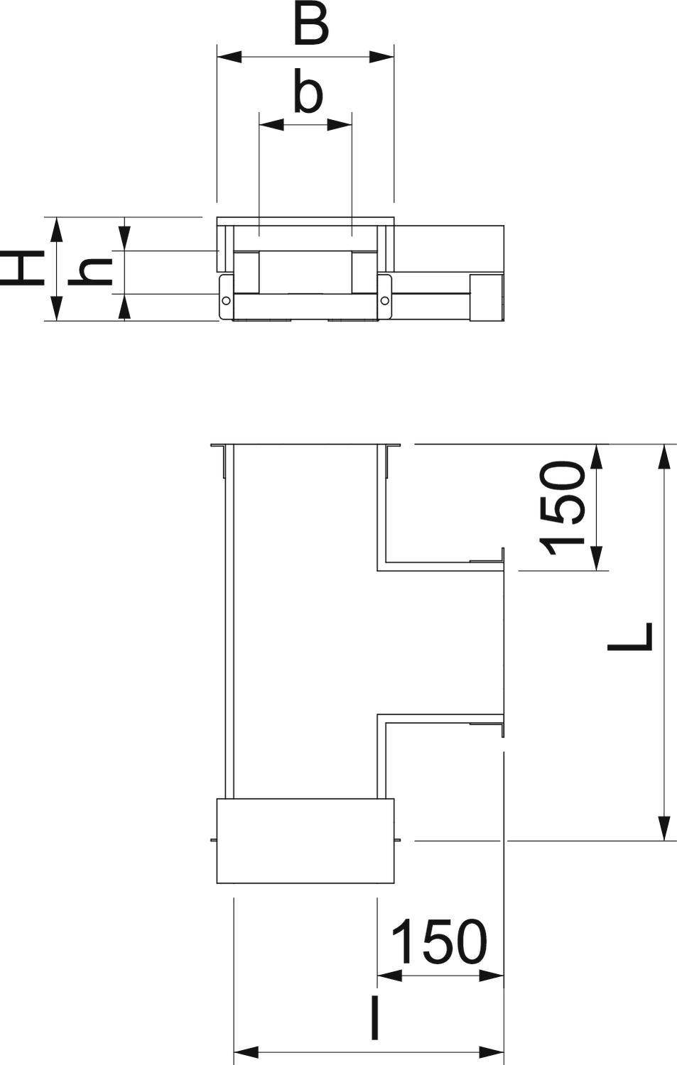 OBO Bettermann 7215636 T-Stück (B x H) 190mm x 120mm 1 St. Grau